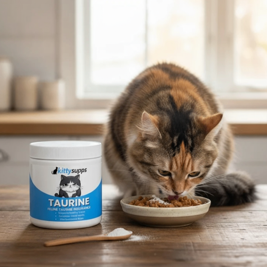 Cat with Taurine supplement
